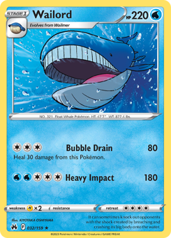 Pokemon Crown Zenith Wailord - 32