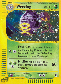Pokemon Expedition Base Set Weezing - 32