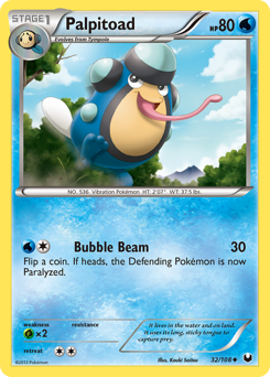 Pokemon Dark Explorers Palpitoad - 32