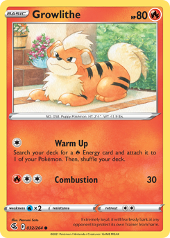 Pokemon Fusion Strike Growlithe - 32