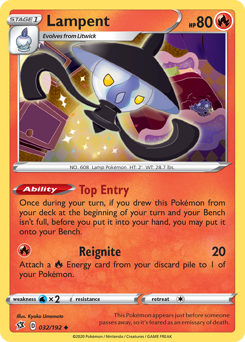 Pokemon Rebel Clash Lampent - 32