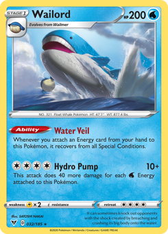 Pokemon Vivid Voltage Wailord - 32