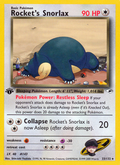 Pokemon Gym Heroes Rocket's Snorlax - 33