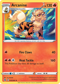 Pokemon Fusion Strike Arcanine - 33