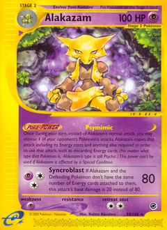 Pokemon Expedition Base Set Alakazam - 33