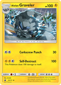 Pokemon Crimson Invasion Alolan Graveler - 33