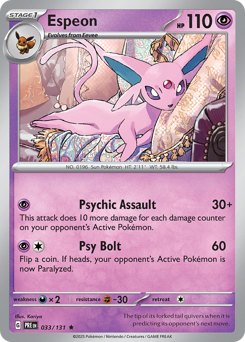 Pokemon Prismatic Evolutions Espeon - 33