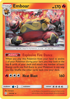 Pokemon Cosmic Eclipse Emboar - 33