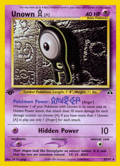 Pokemon Neo Discovery Unown [A] - 33