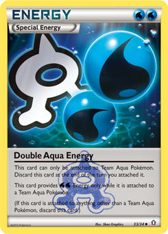 Pokemon Double Crisis Double Aqua Energy - 33
