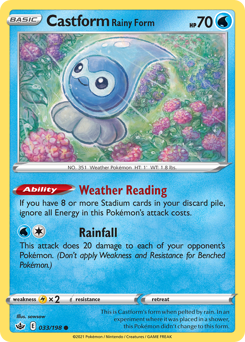 Pokemon Chilling Reign Castform Rainy Form - 33