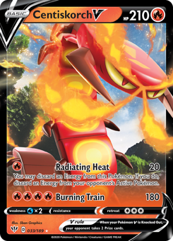 Pokemon Darkness Ablaze Centiskorch V - 33