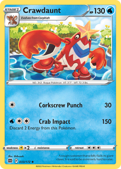 Pokemon Brilliant Stars Crawdaunt - 33