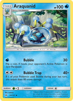 Pokemon Forbidden Light Araquanid - 33