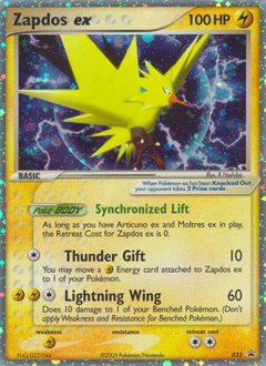 Pokemon Nintendo Black Star Promos Zapdos ex - 33