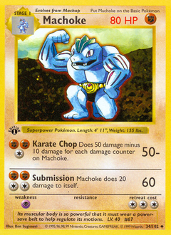 Pokemon Base Machoke - 34