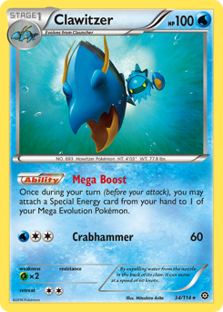 Pokemon Steam Siege Clawitzer - 34