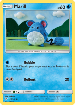 Pokemon Burning Shadows Marill - 34