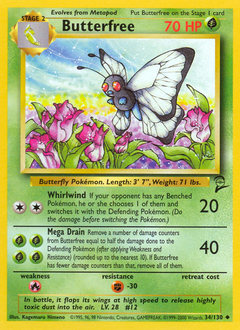 Pokemon Base Set 2 Butterfree - 34