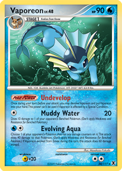 Pokemon Rising Rivals Vaporeon - 34