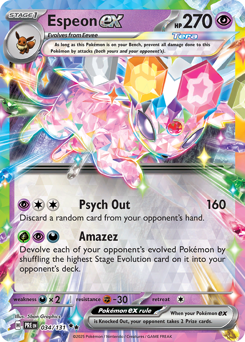 Pokemon Prismatic Evolutions Espeon ex - 34