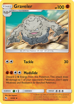 Pokemon Hidden Fates Graveler - 34