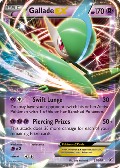 Pokemon Roaring Skies Gallade-EX - 34