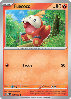 Pokemon Paldea Evolved Fuecoco - 34