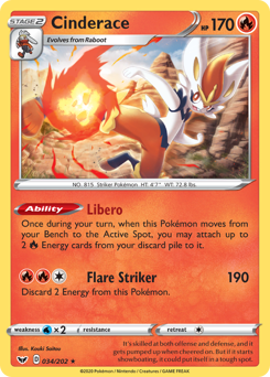 Pokemon Sword & Shield Cinderace - 34