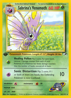 Pokemon Gym Heroes Sabrina's Venomoth - 34