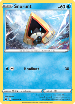 Pokemon Crown Zenith Snorunt - 34