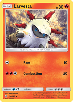 Pokemon Cosmic Eclipse Larvesta - 34