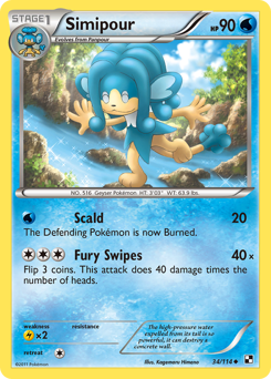 Pokemon Black & White Simipour - 34