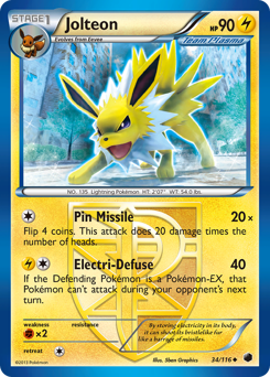 Pokemon Plasma Freeze Jolteon - 34