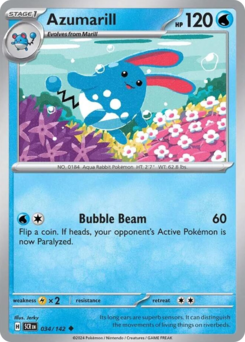 Pokemon Stellar Crown Azumarill - 34