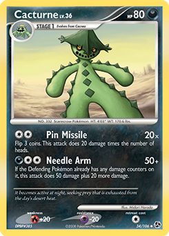 Pokemon Great Encounters Cacturne - 34