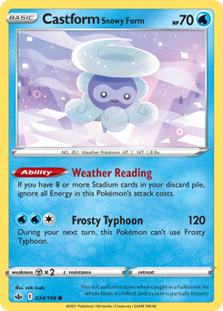 Pokemon Chilling Reign Castform Snowy Form - 34