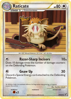 Pokemon HS—Undaunted Raticate - 34