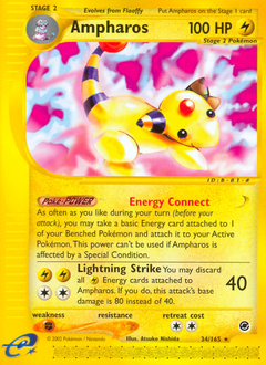 Pokemon Expedition Base Set Ampharos - 34