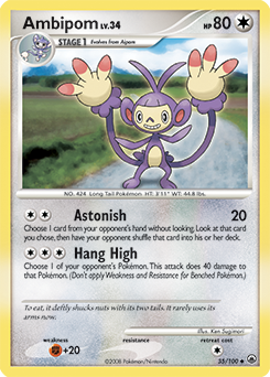 Pokemon Majestic Dawn Ambipom - 35