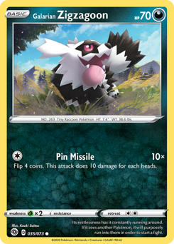 Pokemon Champion's Path Galarian Zigzagoon - 35