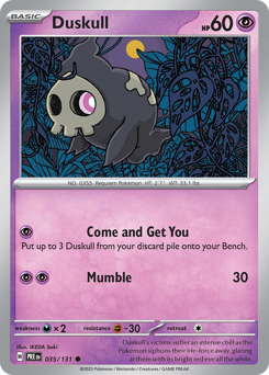 Pokemon Prismatic Evolutions Duskull - 35