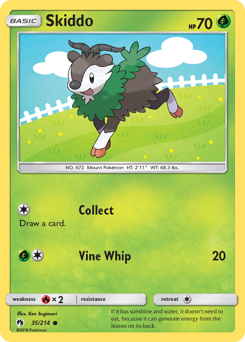 Pokemon Lost Thunder Skiddo - 35