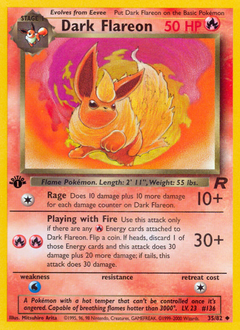 Pokemon Team Rocket Dark Flareon - 35