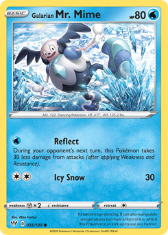 Pokemon Darkness Ablaze Galarian Mr. Mime - 35