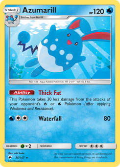 Pokemon Burning Shadows Azumarill - 35