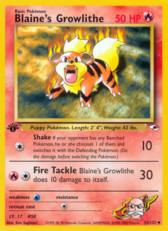 Pokemon Gym Heroes Blaine's Growlithe - 35