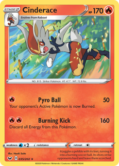 Pokemon Sword & Shield Cinderace - 35