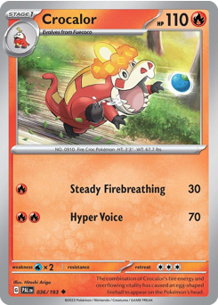 Pokemon Paldea Evolved Crocalor - 36