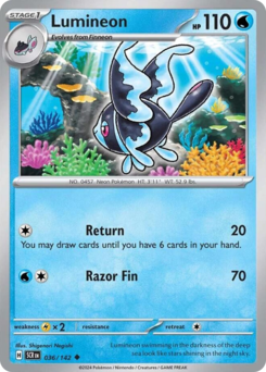 Pokemon Stellar Crown Lumineon - 36